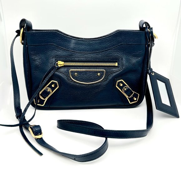 FINAL DROP!  Balenciaga Metallic Edge  Hip Crossbody / Clutch Shoulder Bag EUC - Picture 2 of 16